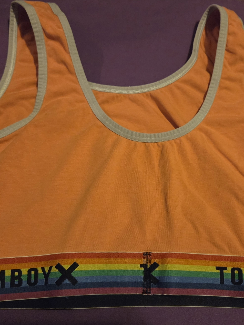 TomboyX Orange Sports Bra